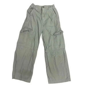 H&M Women's Size 8 Khaki Green Wide-Leg Cargo Pants Casual